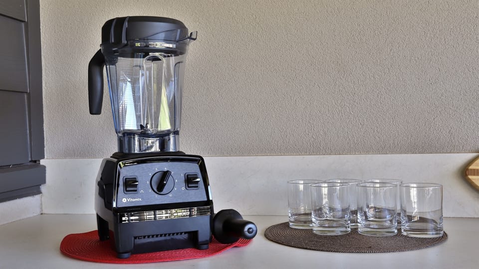 Use the Vitamix to blend up a tropical fruit smoothie!