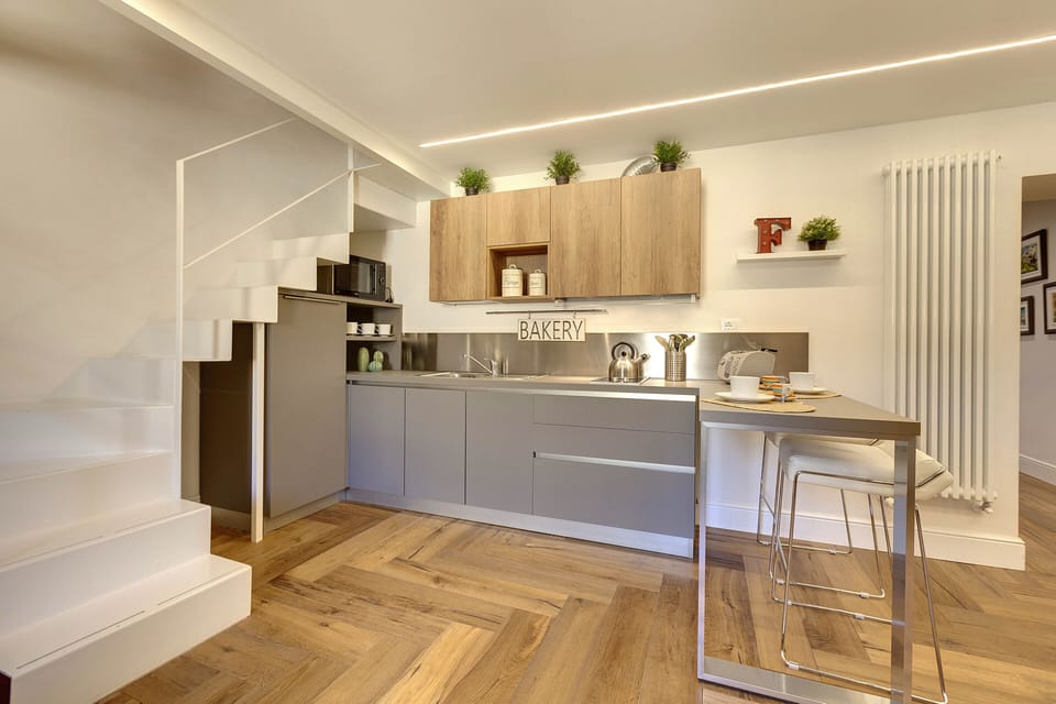 Apartment, 2 Bedrooms | Private kitchenette | Full-size fridge, microwave, stovetop, dishwasher