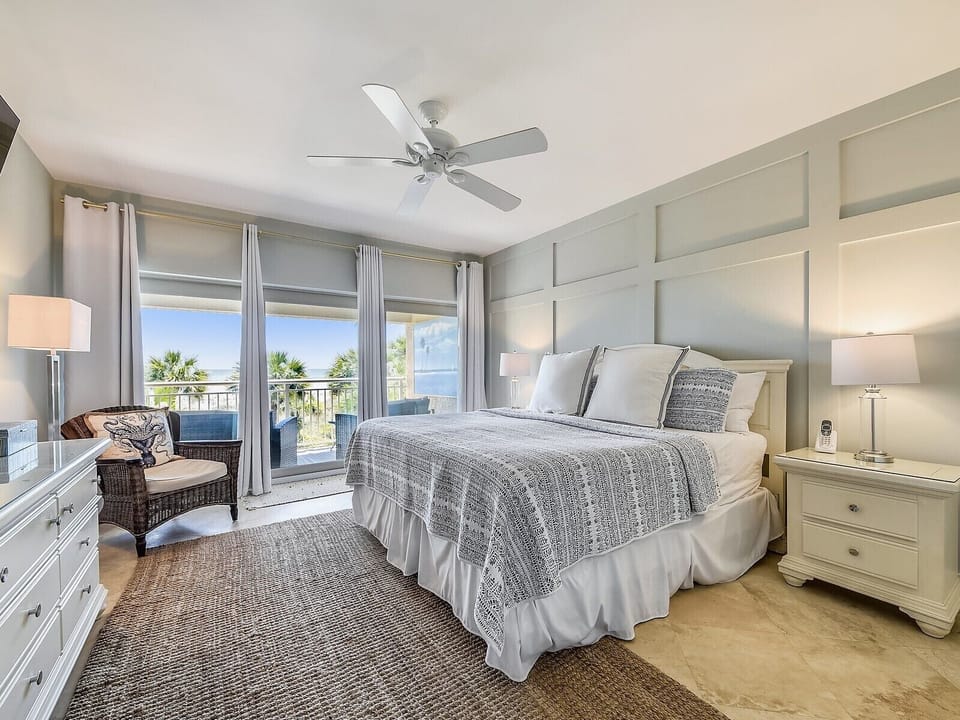Master Bedroom with King Bed at 409 Captain's Walk