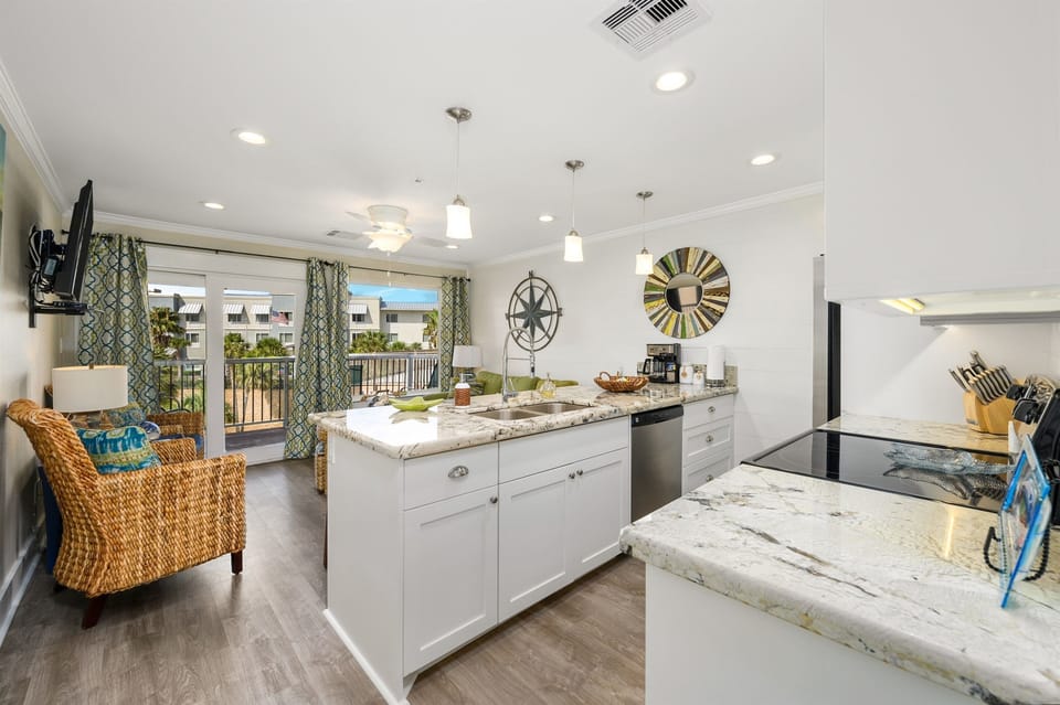 Kitchen and den