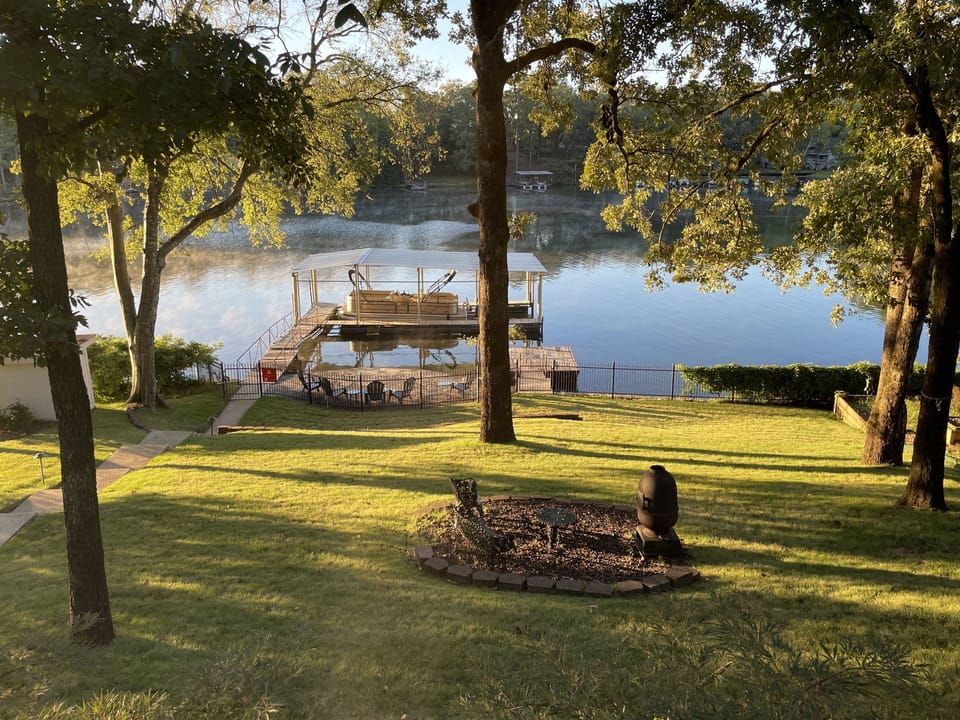 Spectacular lake view from the patio.