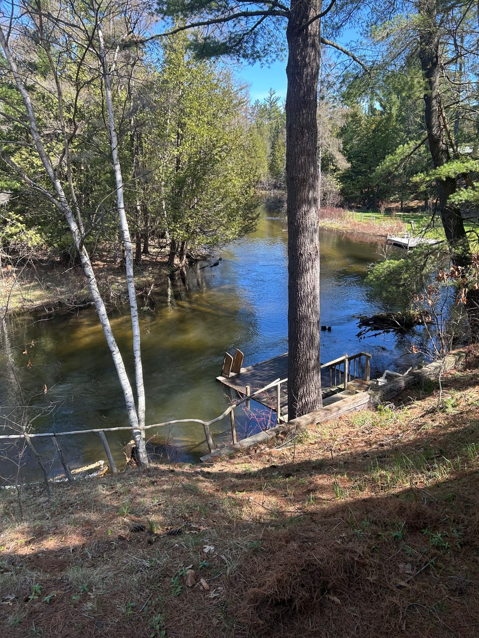Overlooking scenic bend in the river