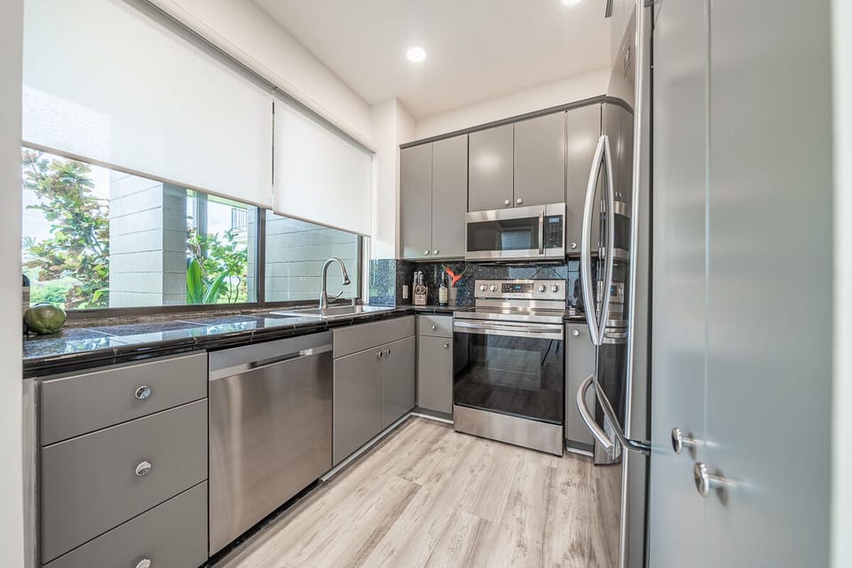 Remodeled kitchen has all new appliances 