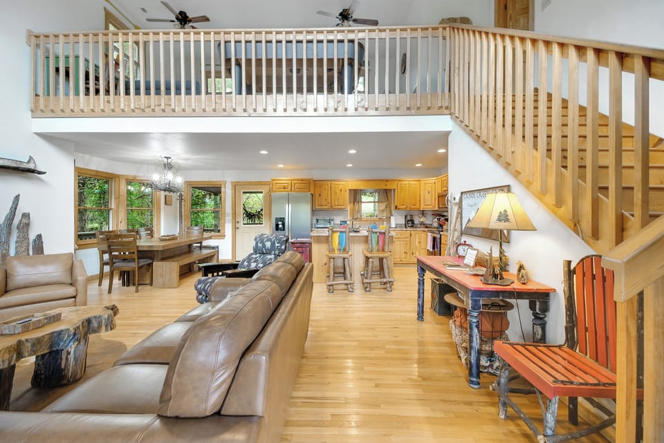 Main Floor Family Room, Dining, Kitchen, and Loft