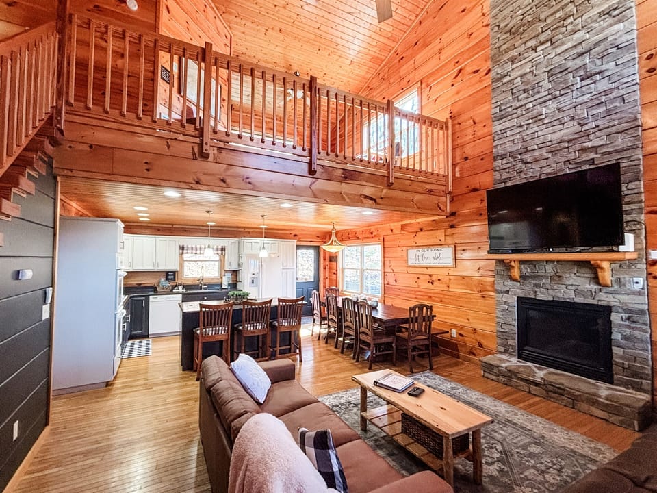 Your view as you enter the front porch in the cabin.