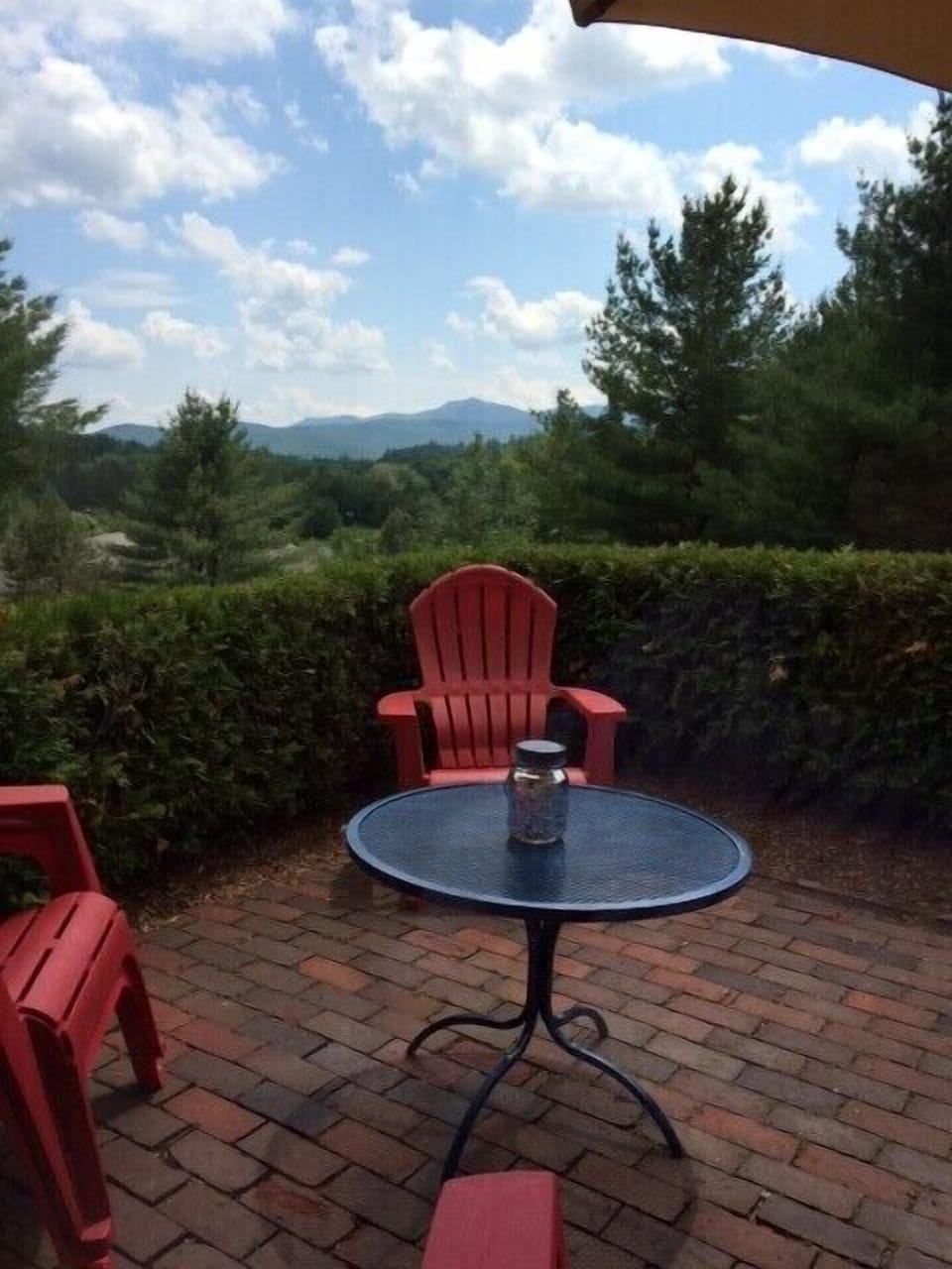 View Moat Mountains from our patio.