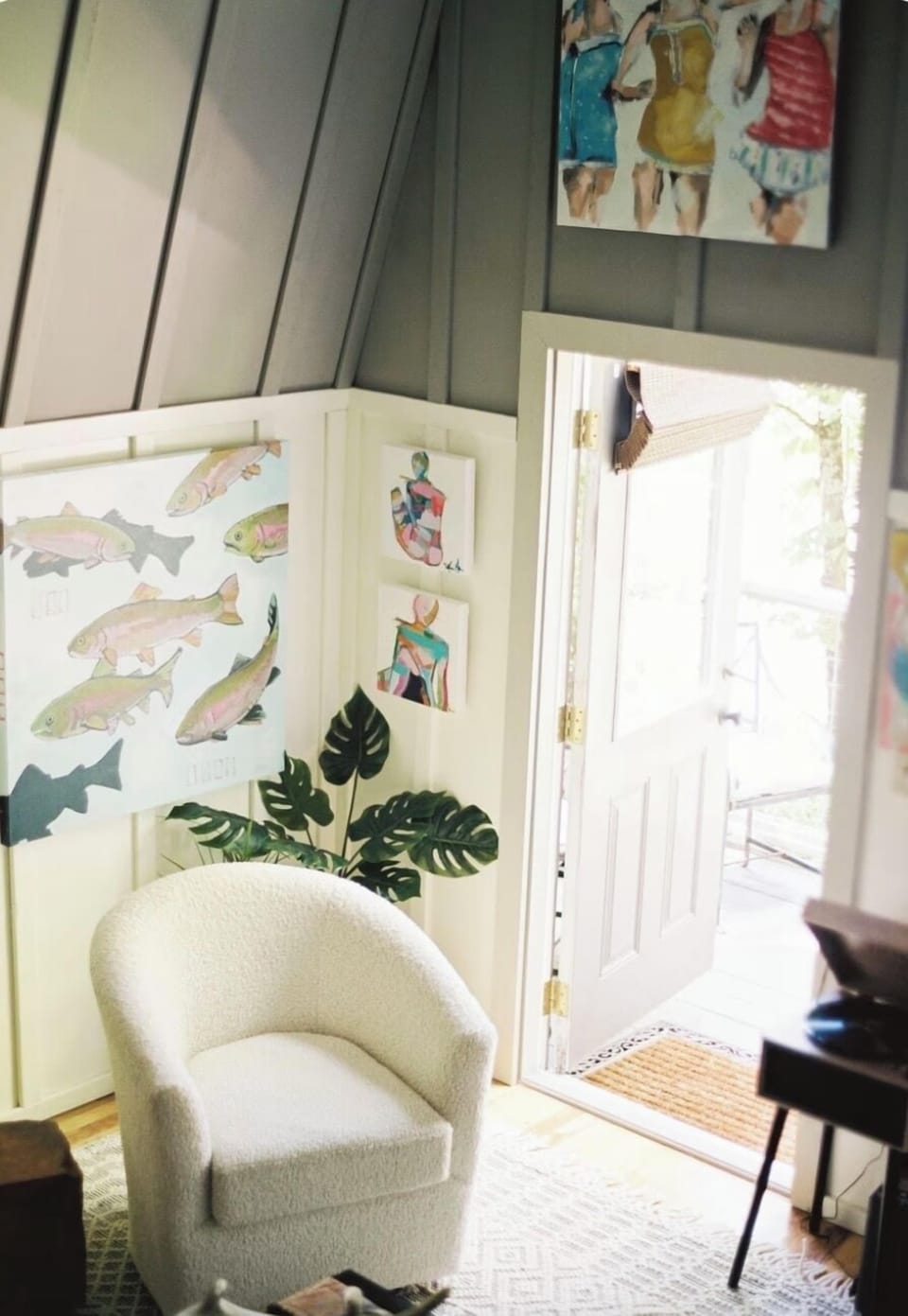 Walk off the living room to the upper balcony.