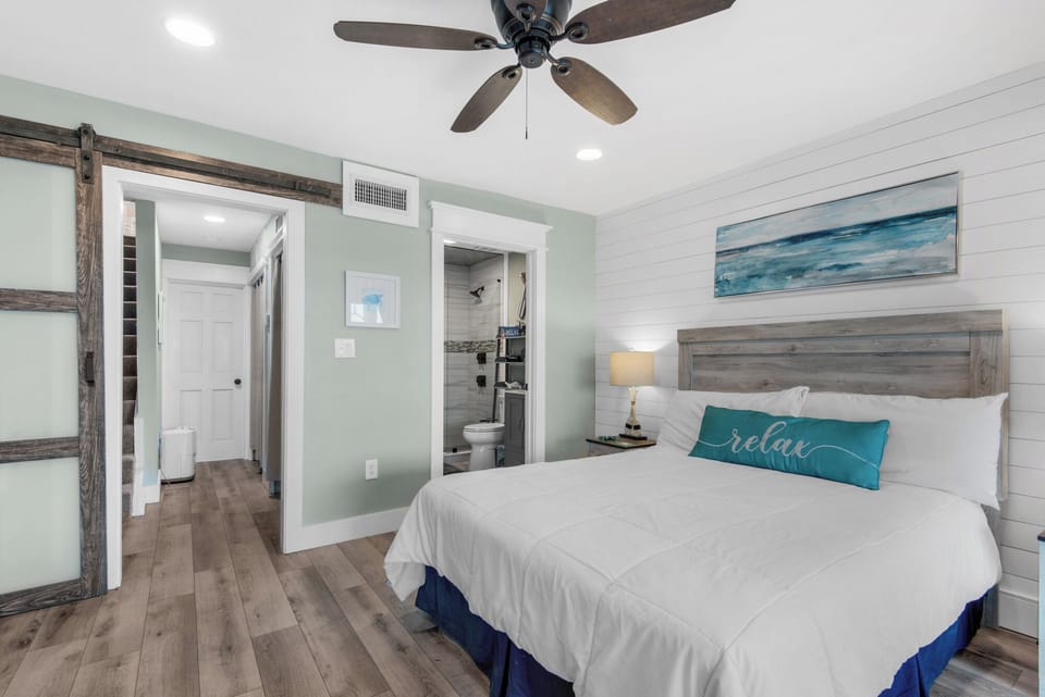 Bedroom Retreat: Sliding doors are perfect for morning calm and serene nights!