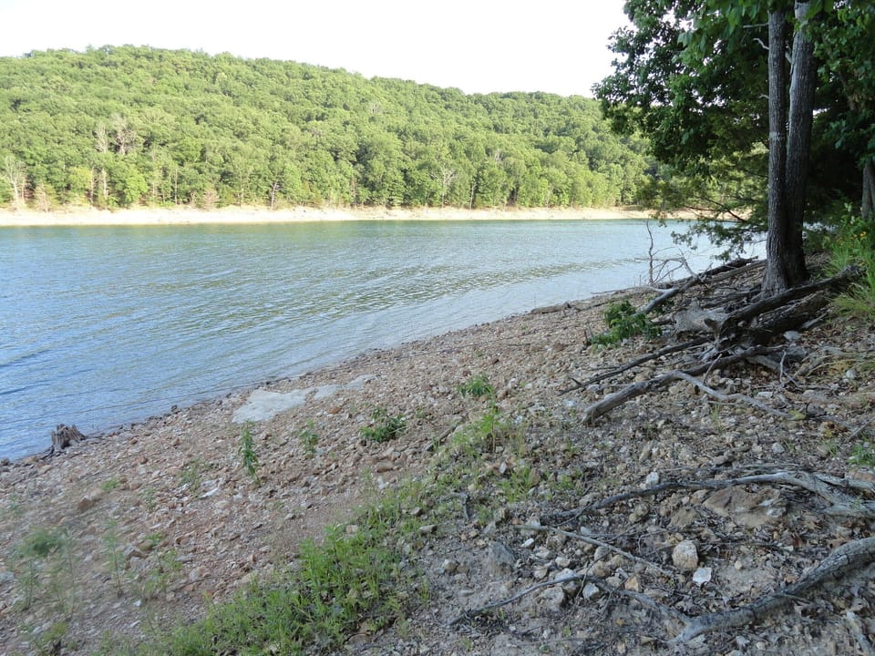 Great Shoreline for fishing and swimming.