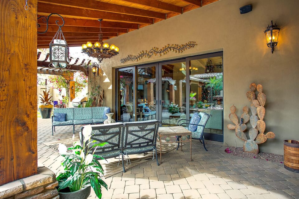 Sitting are in Courtyard
