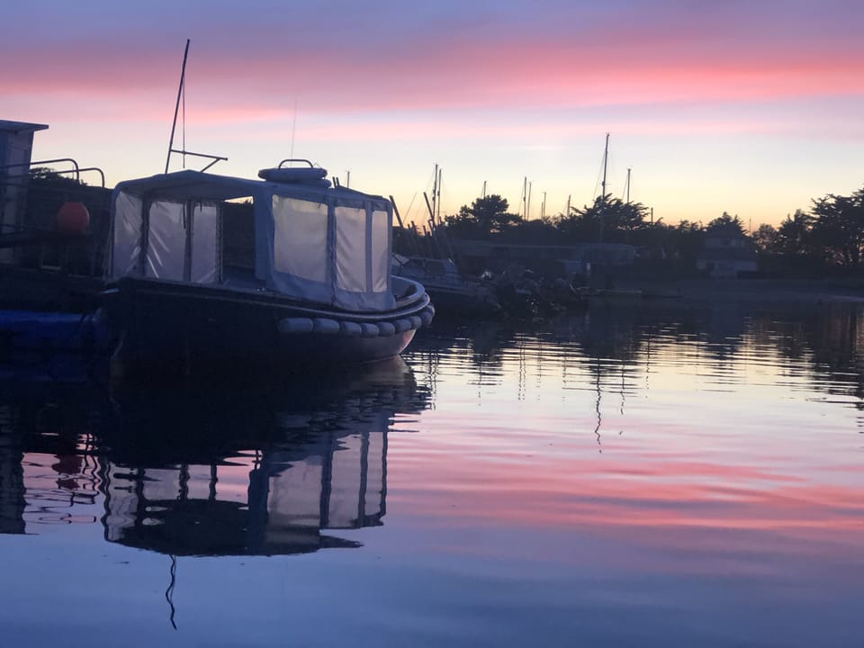 Sunset at Keyhaven quay