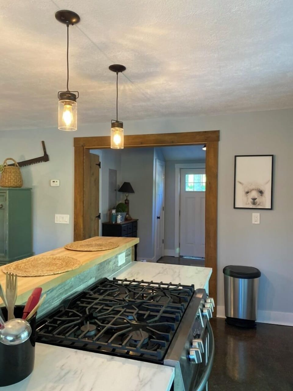 Gas Range and View of Entrance