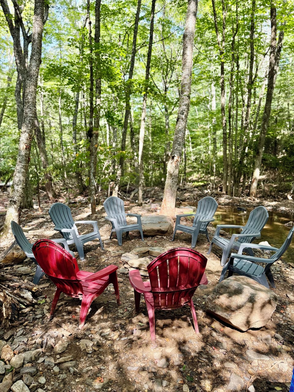 Creekside fire pit