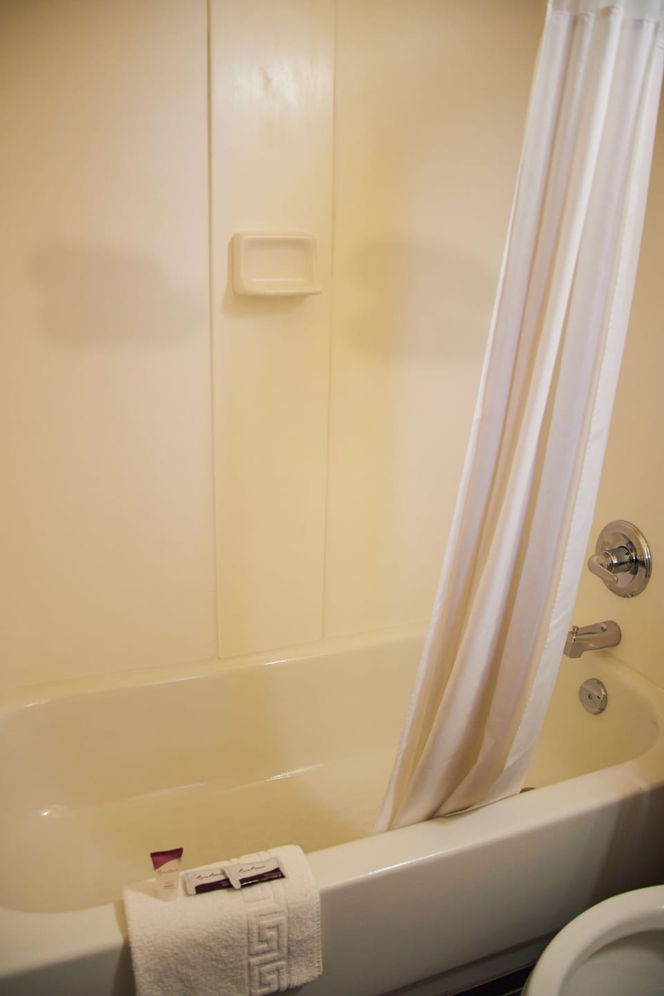 Free toiletries, hair dryer, towels