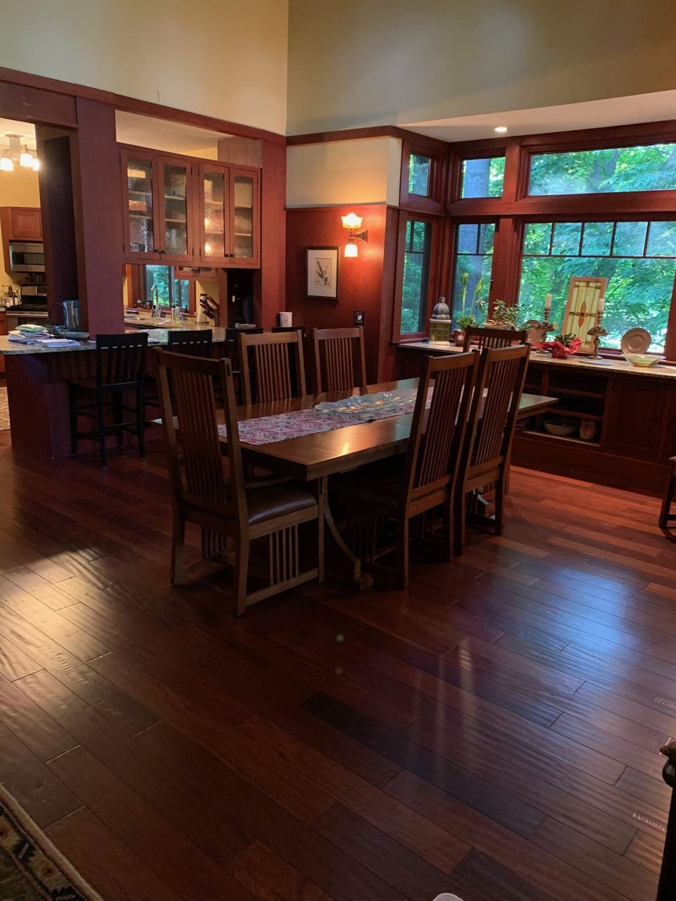 Dining area with seating for 8.