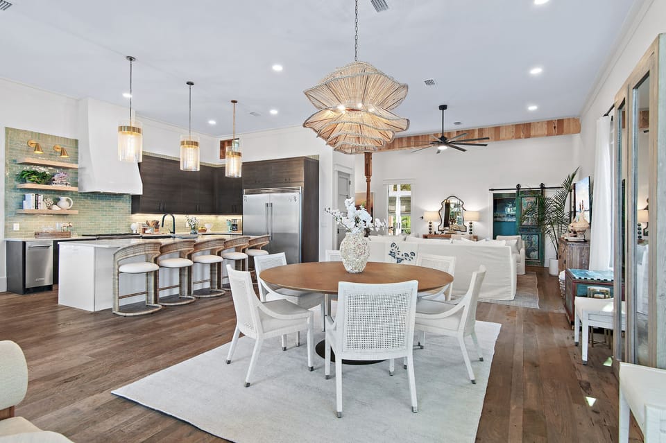 Brown Eyed Girl - Seagrove Beach - First Floor - Living, Dining, and Kitchen Area