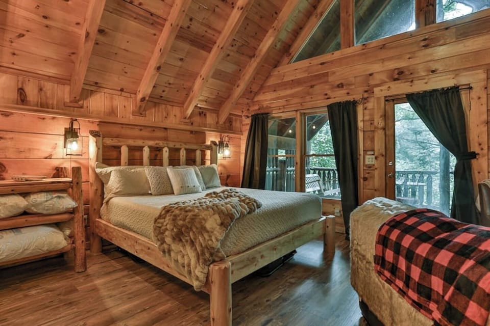 This king-size bed is like sleeping on a cloud!