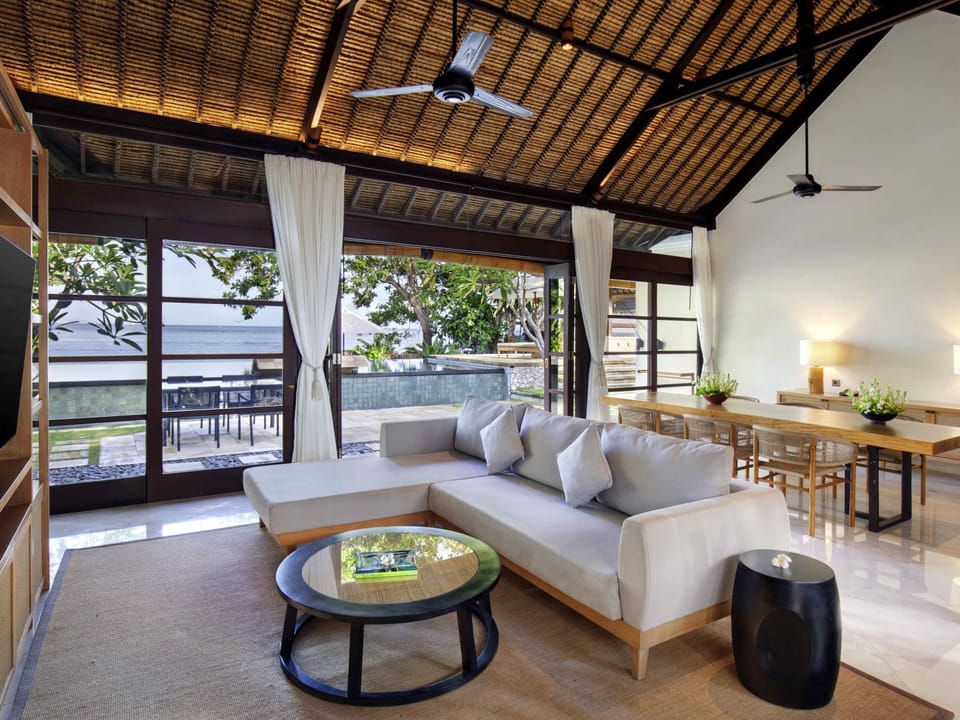 Villa, 2 Bedrooms, Beachfront | Down comforters, in-room safe, desk, blackout drapes