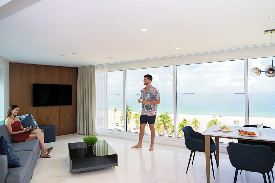 Presidential Penthouse, 1 King Bed with Sofa bed, 2 Bathrooms, Oceanfront | Premium bedding, down comforters, pillowtop beds, in-room safe