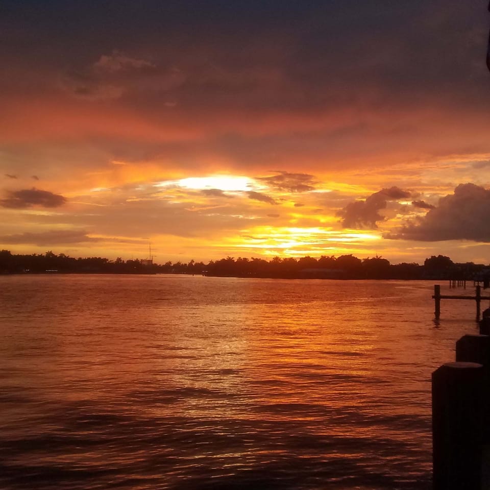 sunset from the dock