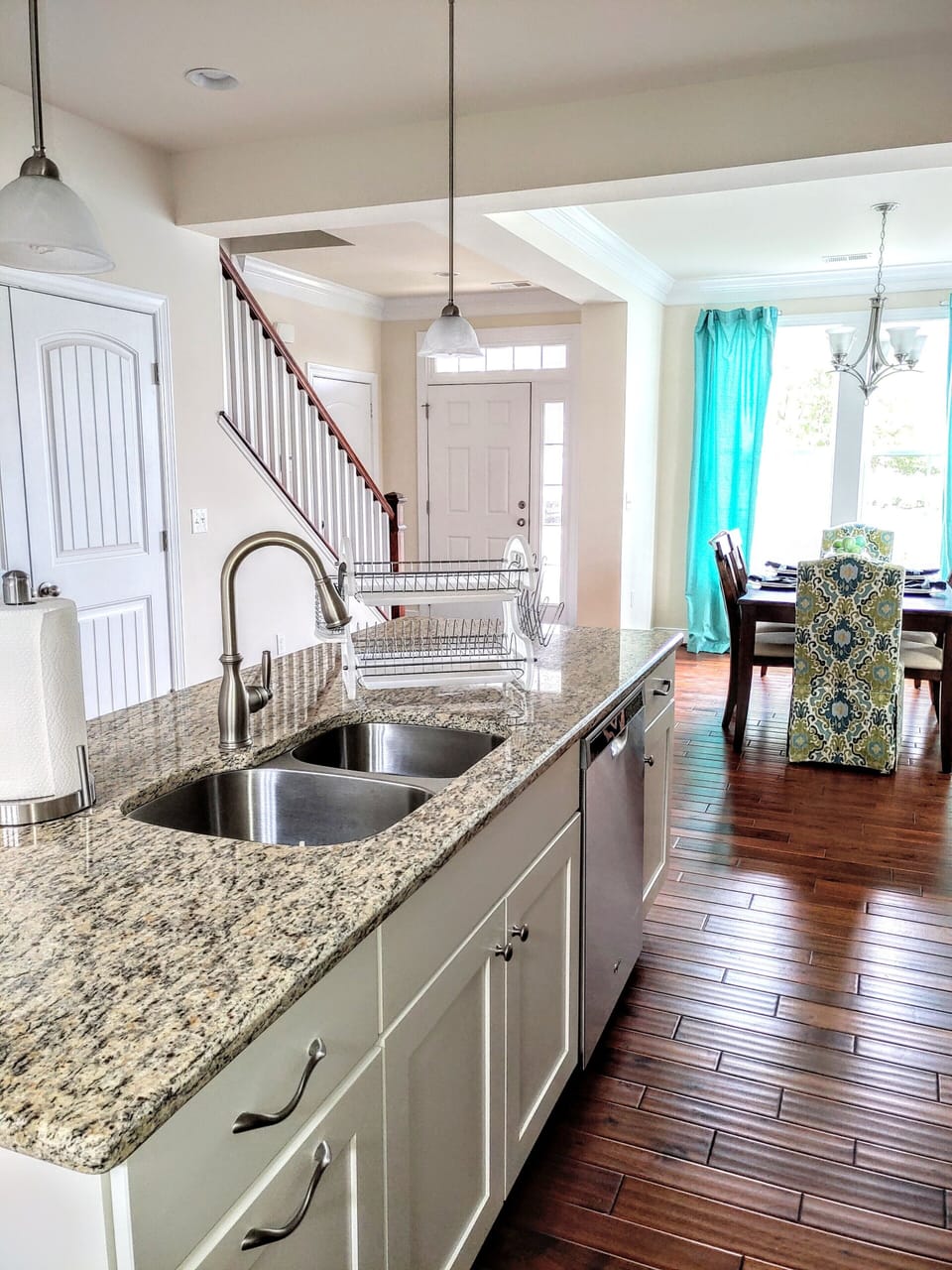 Granite Island with Dual Sinks
