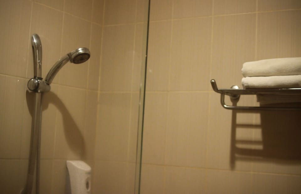Superior Room | Bathroom | Shower, hydromassage showerhead, free toiletries, hair dryer