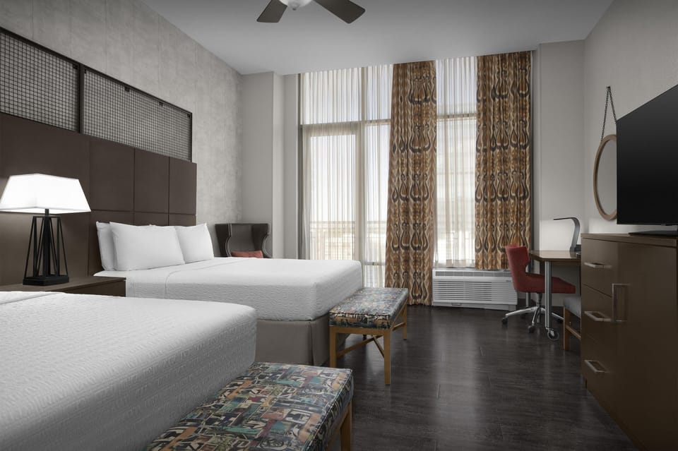 Two Queen Beds, Non-Smoking, Accessible | Premium bedding, in-room safe, desk, laptop workspace