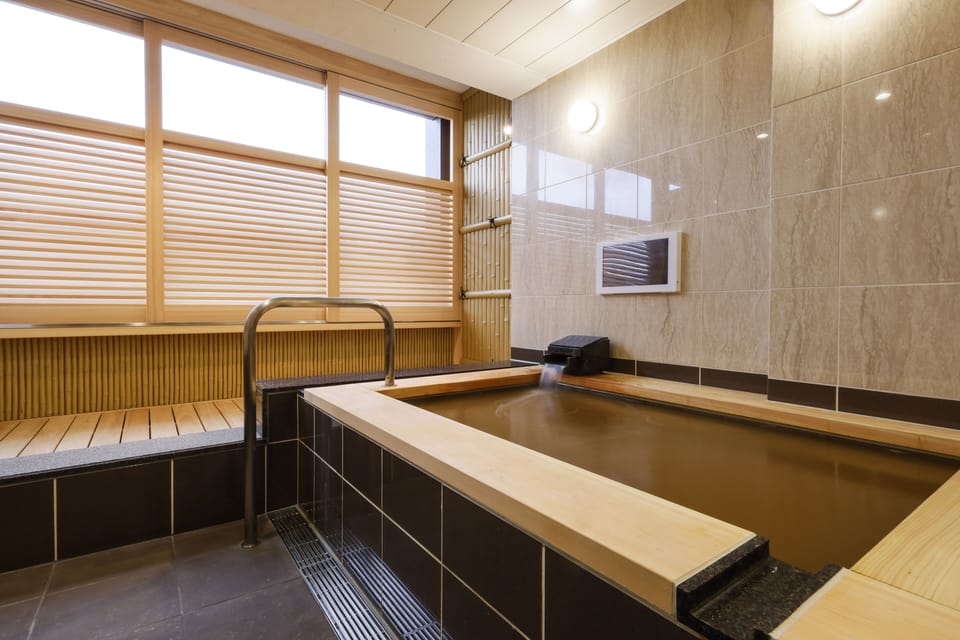 Traditional Junior Suite, Non Smoking (with High Class Open-air bath) | Bathroom | Combined shower/tub, designer toiletries, hair dryer, slippers