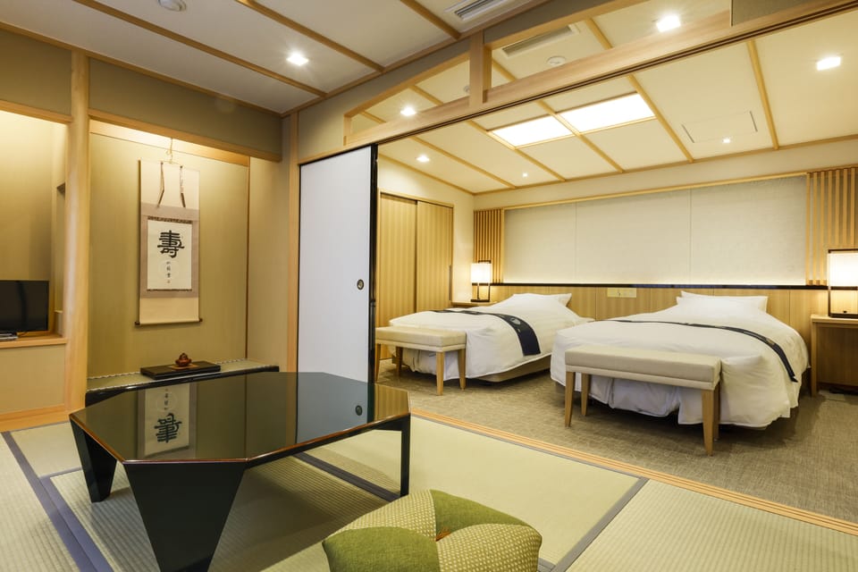 Traditional Junior Suite, Non Smoking (with High Class Open-air bath) | Minibar, in-room safe, iron/ironing board (on request), WiFi (free)