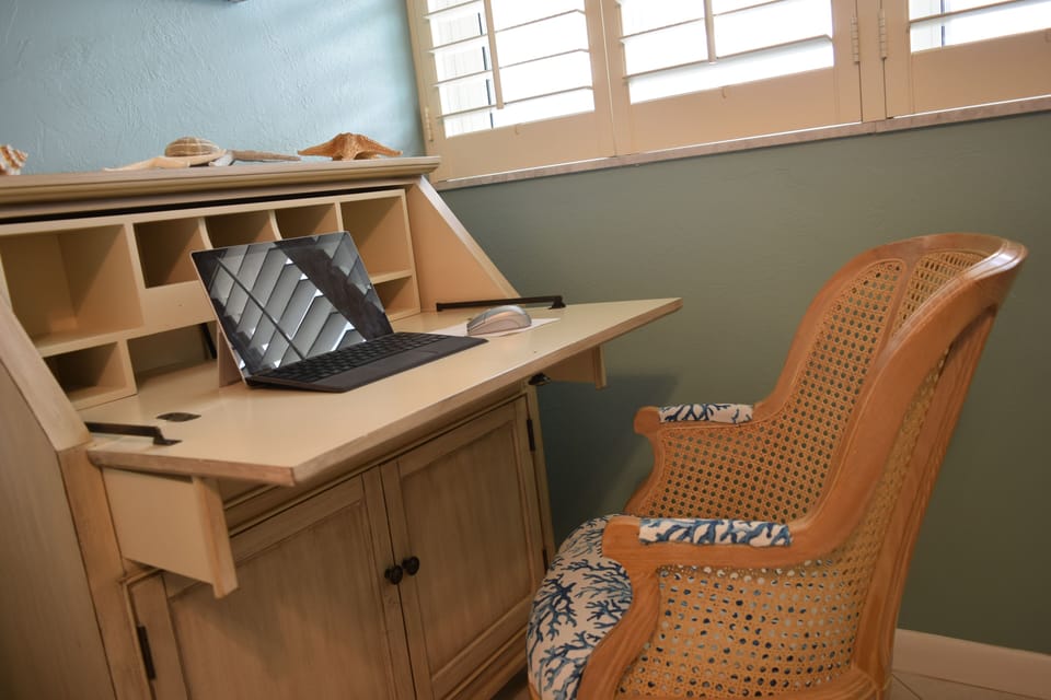 Office desk for work or enjoyment.