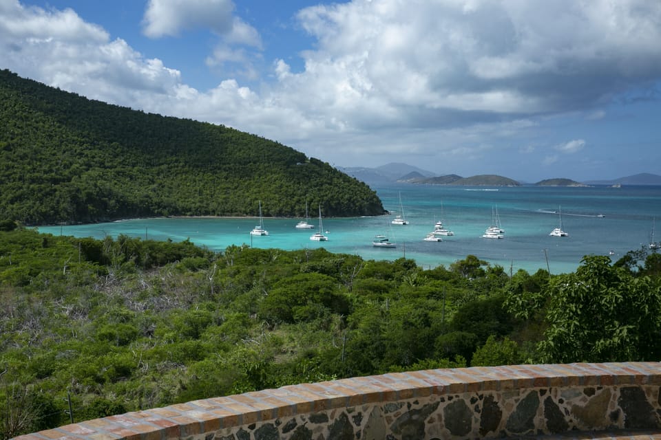 The blues of Maho Bay.
