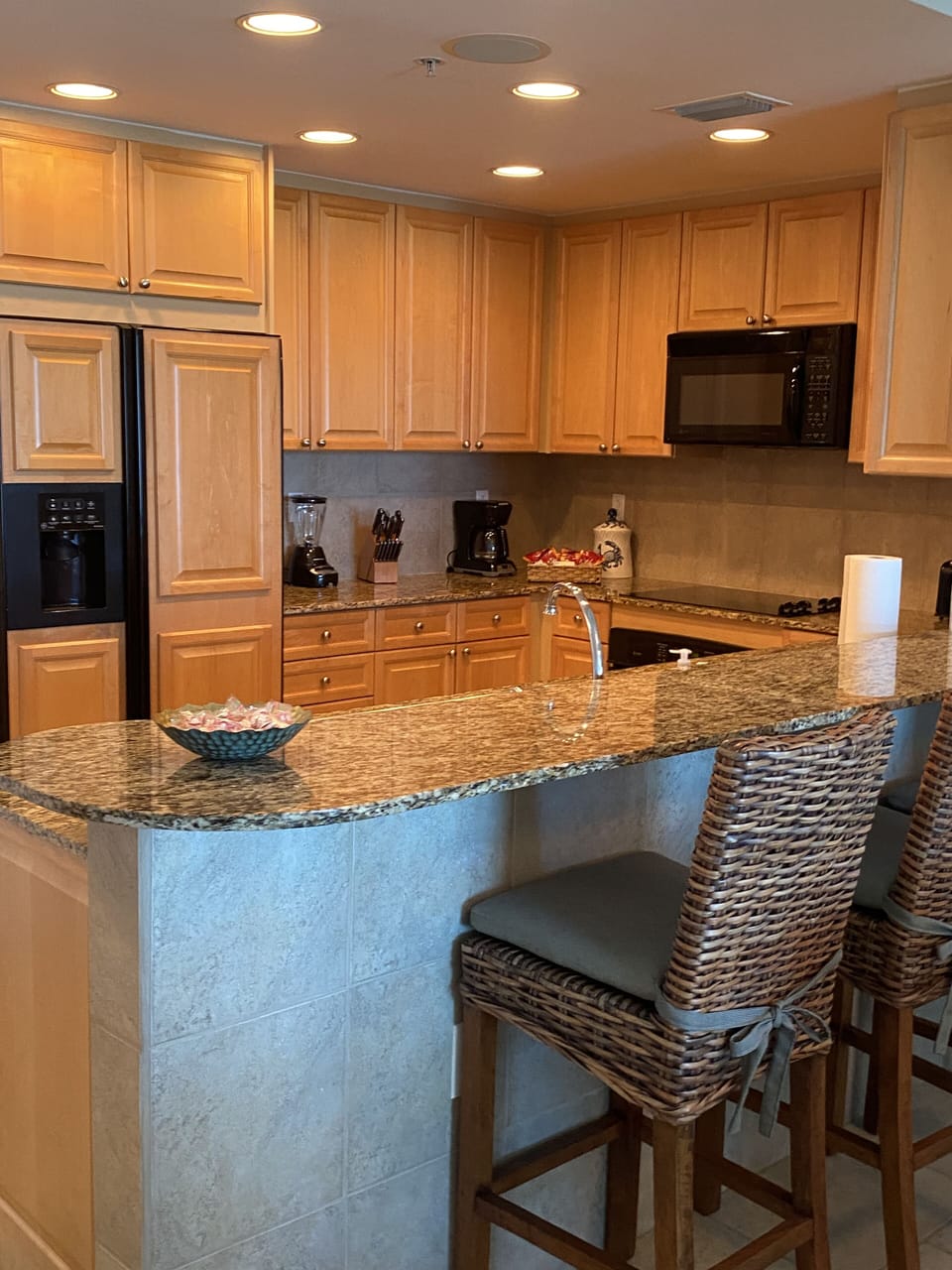 Bar stools and dining room table