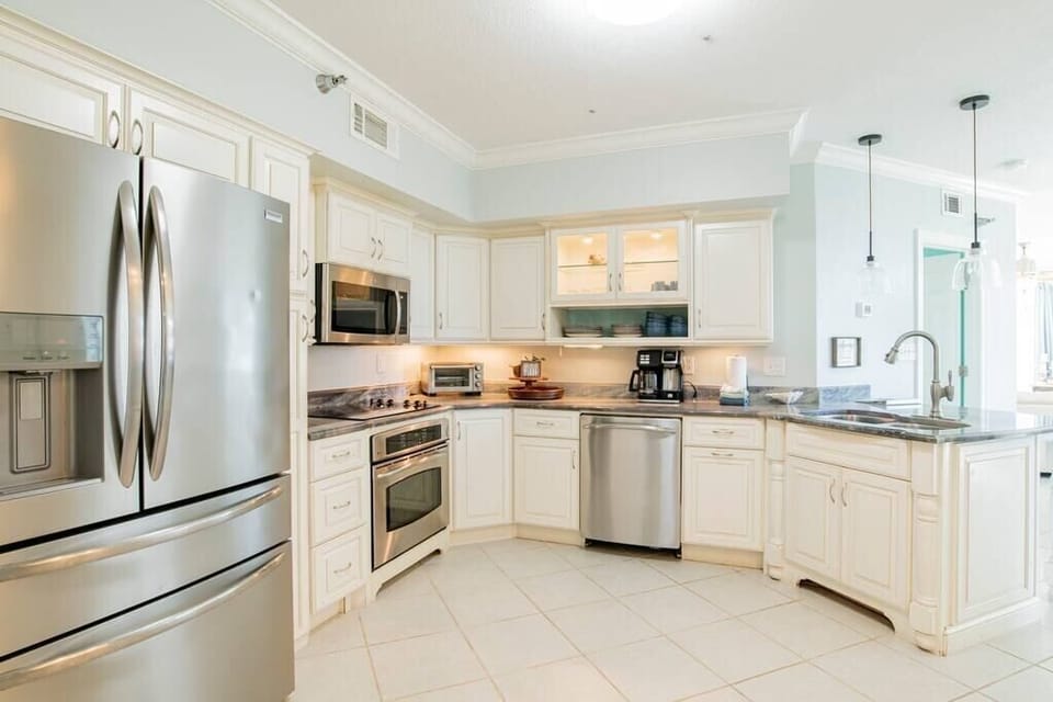 Spacious and open kitchen.