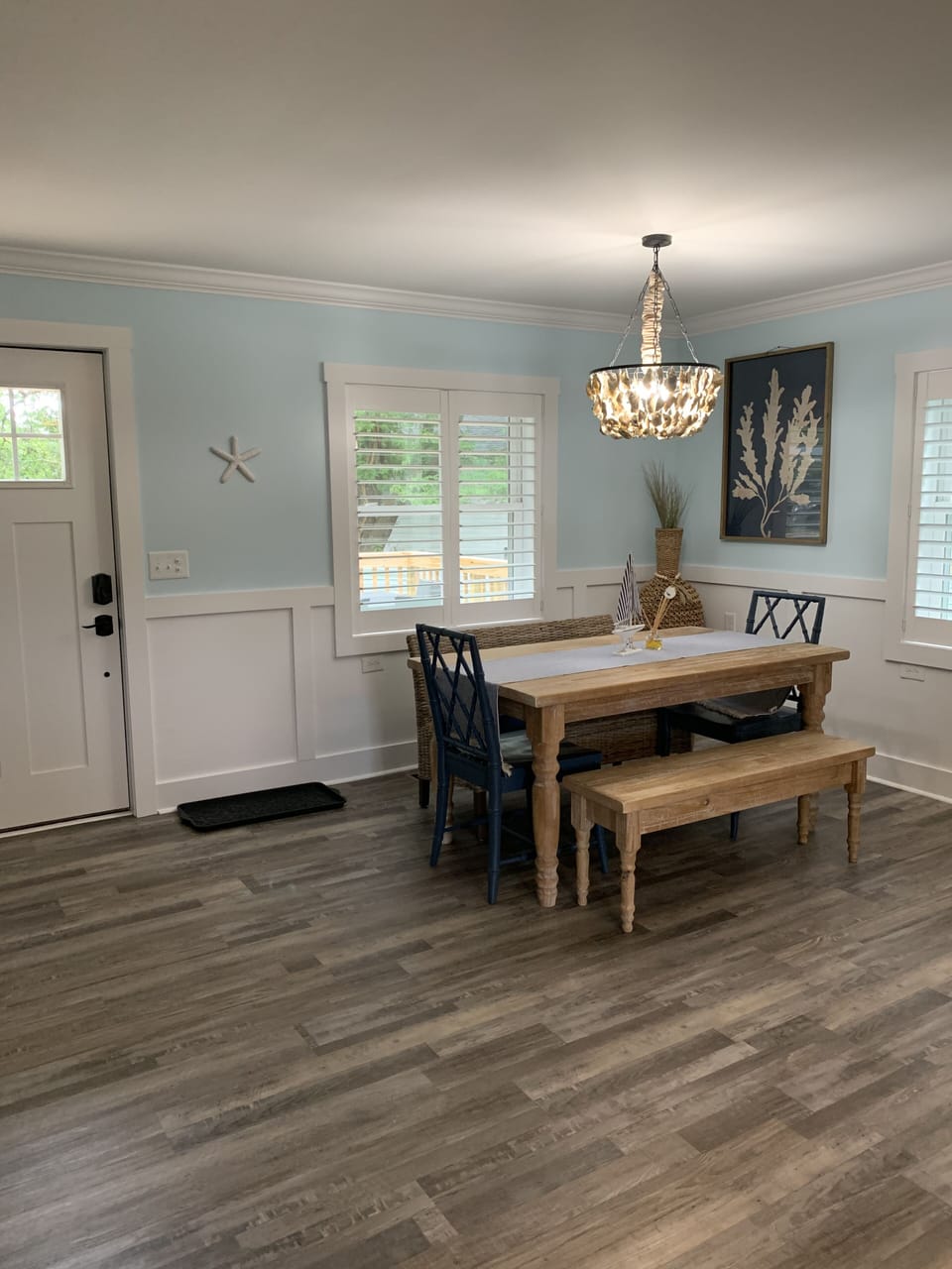 Dining area off kitchen. Door leads to back deck and patio.