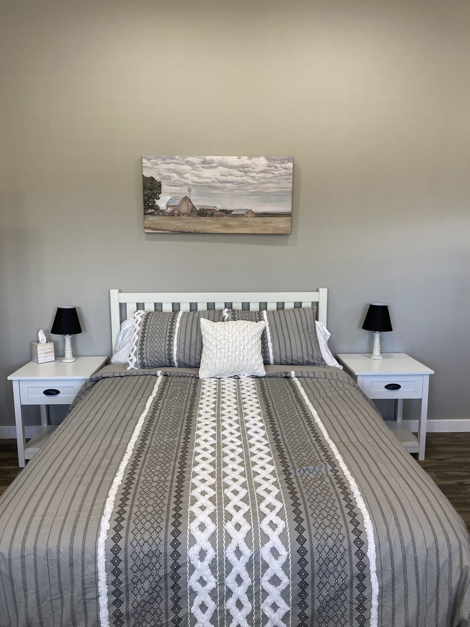 Queen sized bed