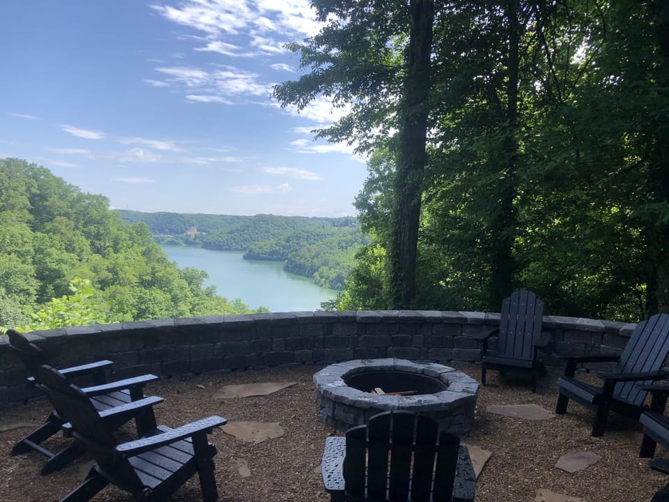 Fire pit overlooking the lake (firewood not provided)
