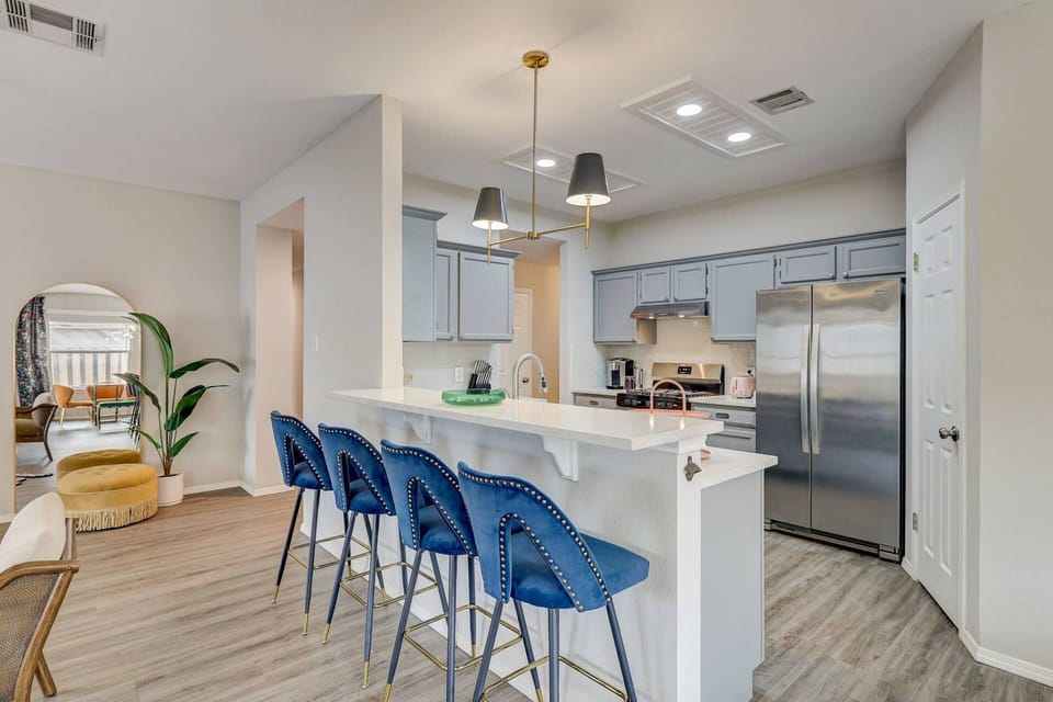 Bar stools in the kitchen
