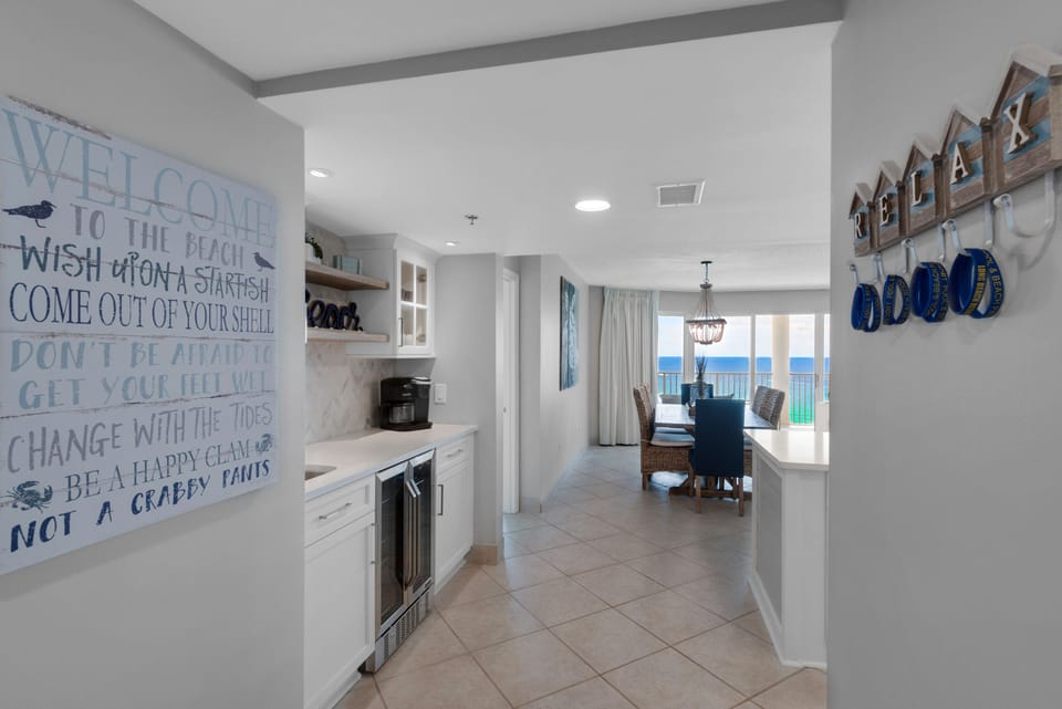 Entry way. Pool bands to right of entry door in condo.