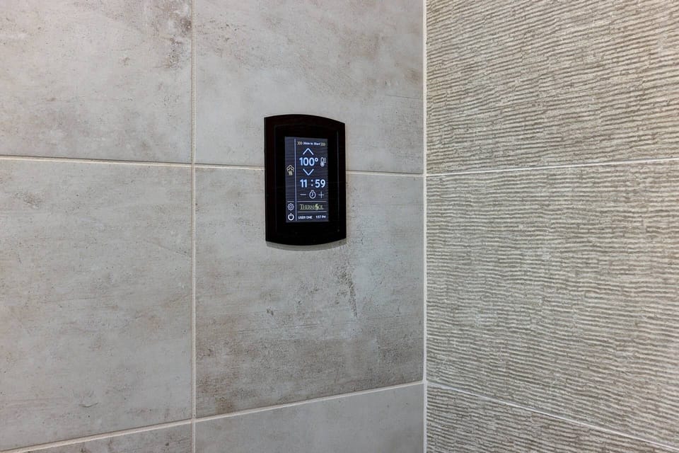 The shower is large, state of the art, and incredibly luxurious. Practically a spa!