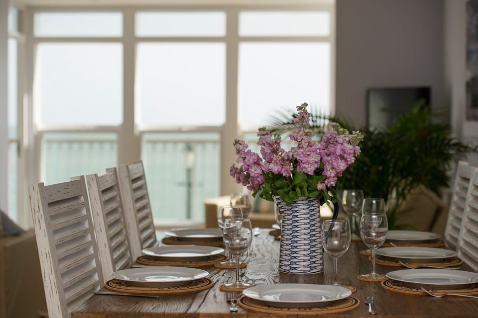 Dining area with sea view