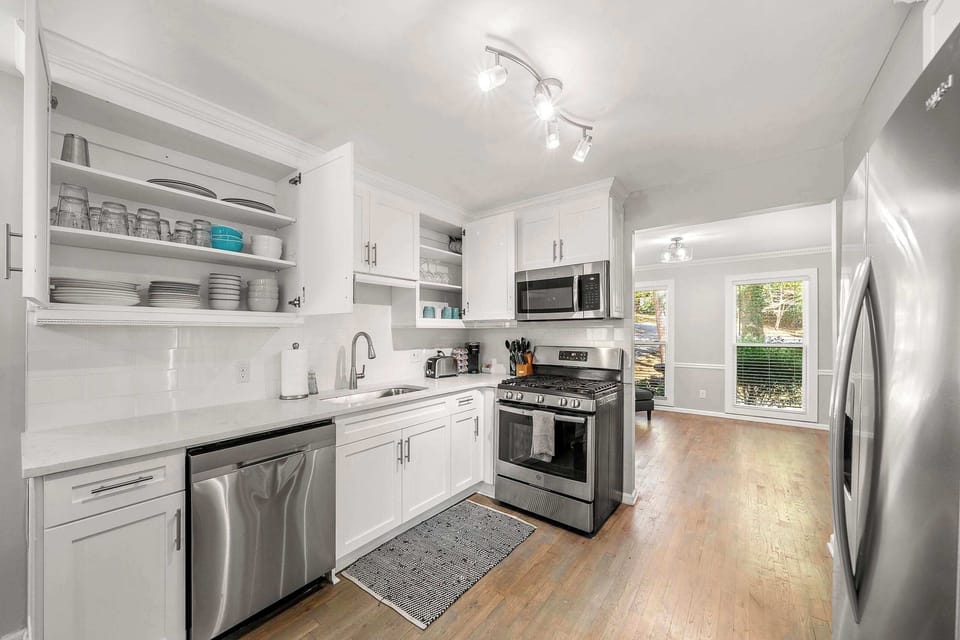 Fully stocked kitchen