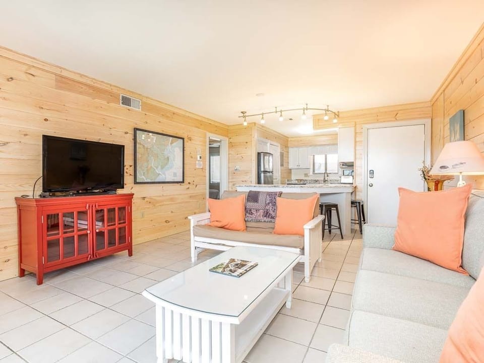 Living room sleeper sofa and balcony