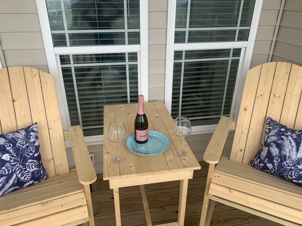 Top deck with chairs to enjoy ocean views