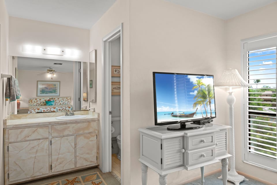 Master bathroom/Tv