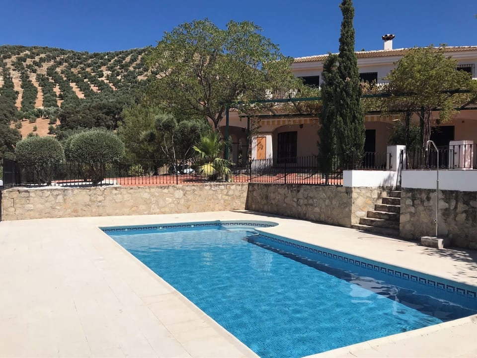 Private pool measuring some 9 x 4.5 metres. Maximum depth 1.4 metres