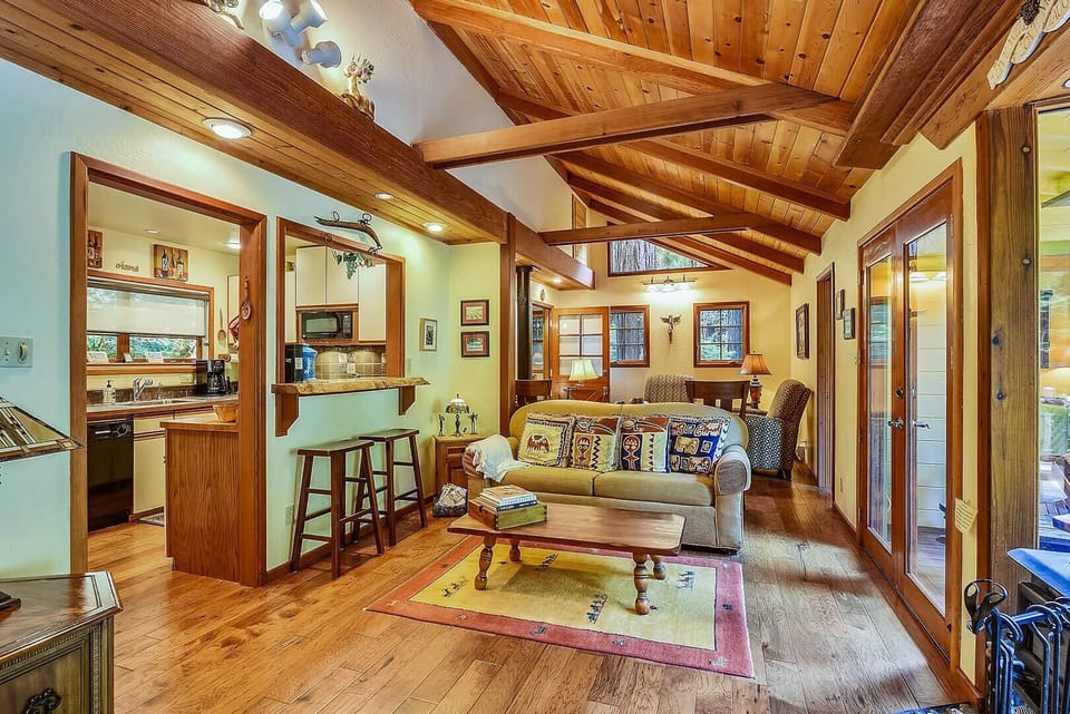 The living room opens to the kitchen.