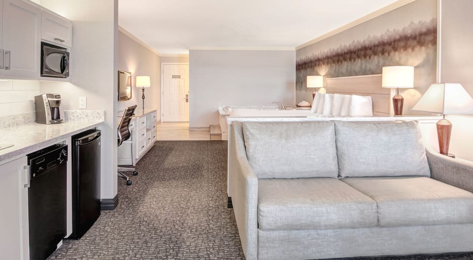 Flat-screen TV, DVD player