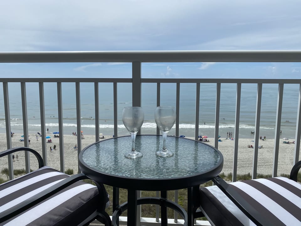 Enjoy the private balcony!