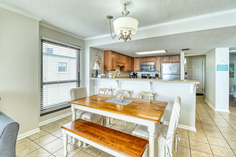 Dining and kitchen areas