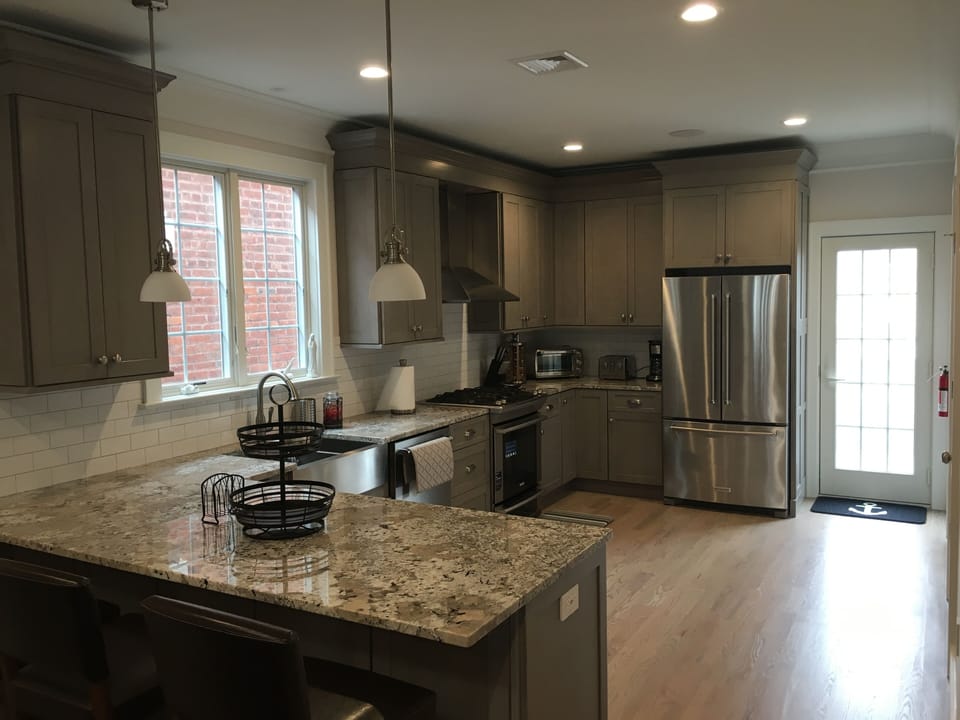 Kitchen is brand-new and fully stocked with appliances.